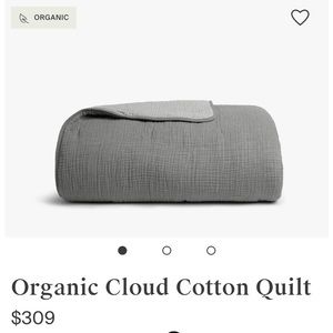 Parachute Organic Cloud Cotton Quilt - king/cal king - steel and smoke